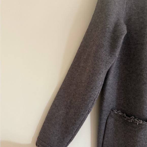 Elegant Charcoal Open-Front Women's Cape - Picture 3 of 4